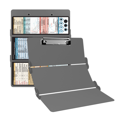 Trifold WhiteCoat Clipboard® - Silver Critical Care Edition